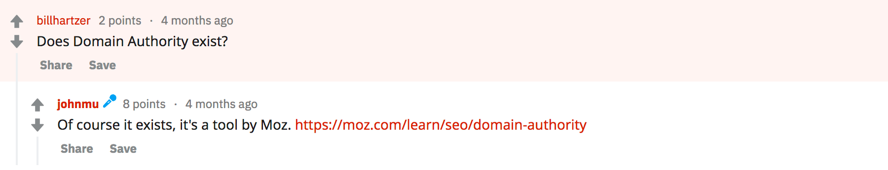 metryka domain authority nie istnieje