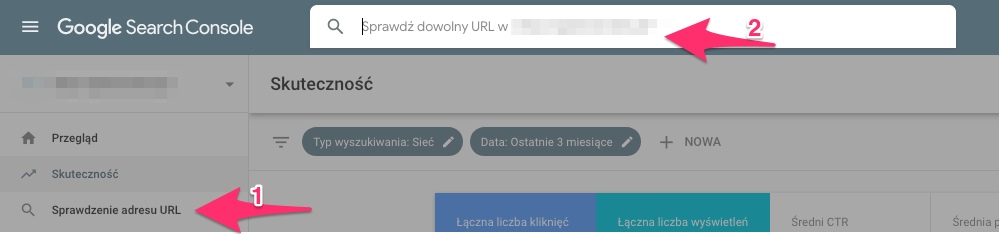 indeksowanie adresu url w Search Console