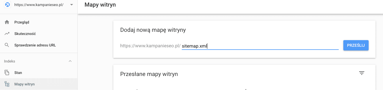 weryfikacja mapy strony