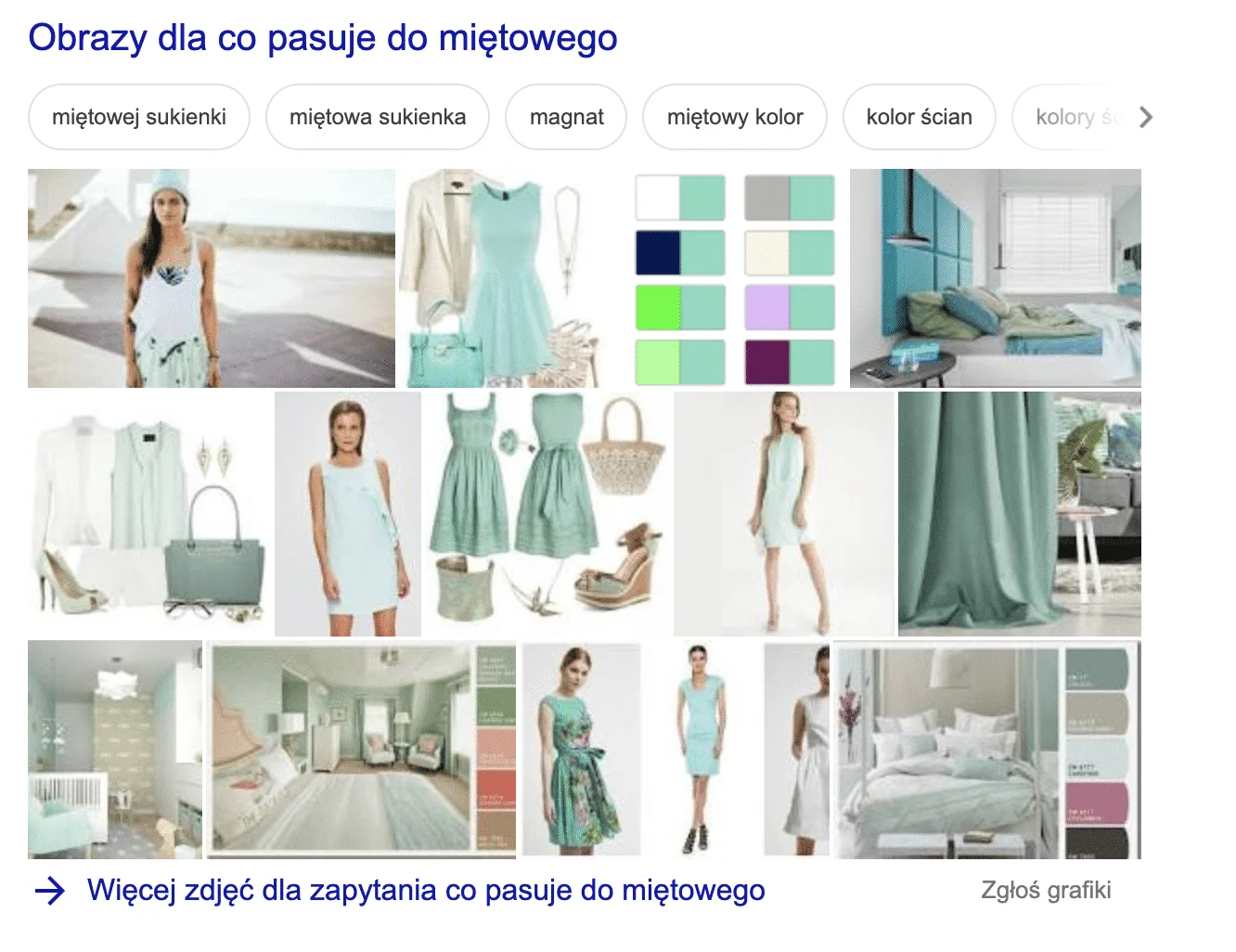przykład wyszukiwania w google graifce