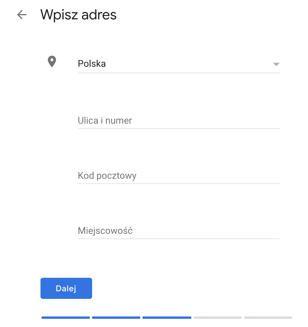 GMF - podaj dane siedziby