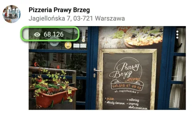 drzwi wejściowe oraz wystawiona tablica przy pozycjonowaniu lokalnym do galerii